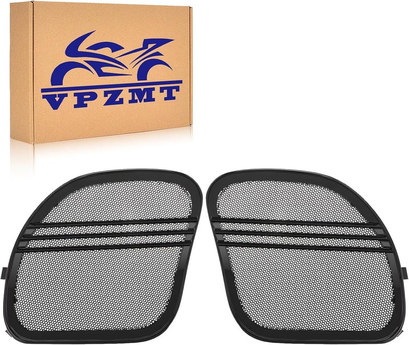 VPZMT Black Front Fairing Speaker Grills Cover for Harley Road Glide FLTRX FLTRK FLTRXS FLTRUSE FLTRXSE 2015-2025, One Pair, 5 * 7 Inch Metal - Image 5